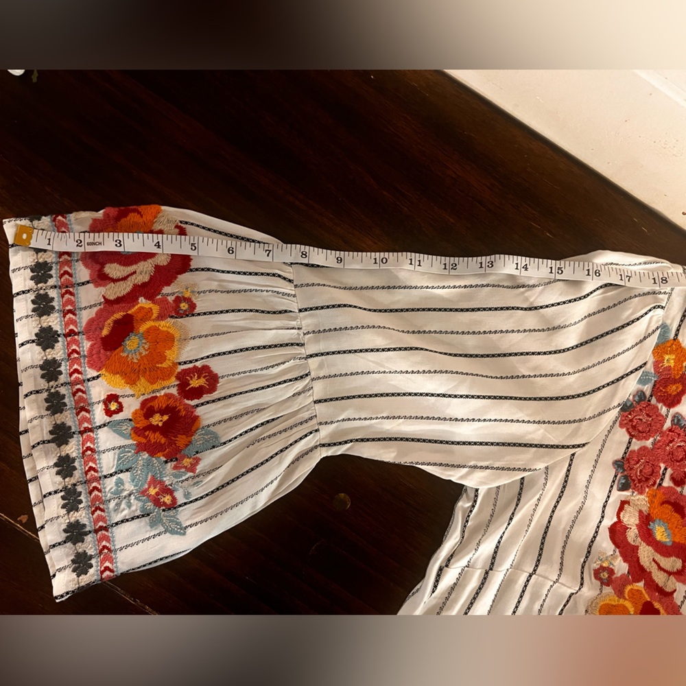 Savanna Jane Floral Embroidered Blouse - White and Red - Picture 10 of 11